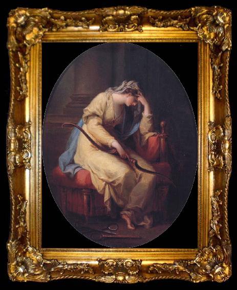 framed  Angelika Kauffmann Penelope trauert uber dem Bogen des Odysseus, ta009-2